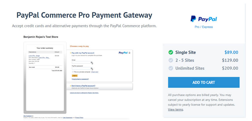 paypal commerce pro payment gateway
