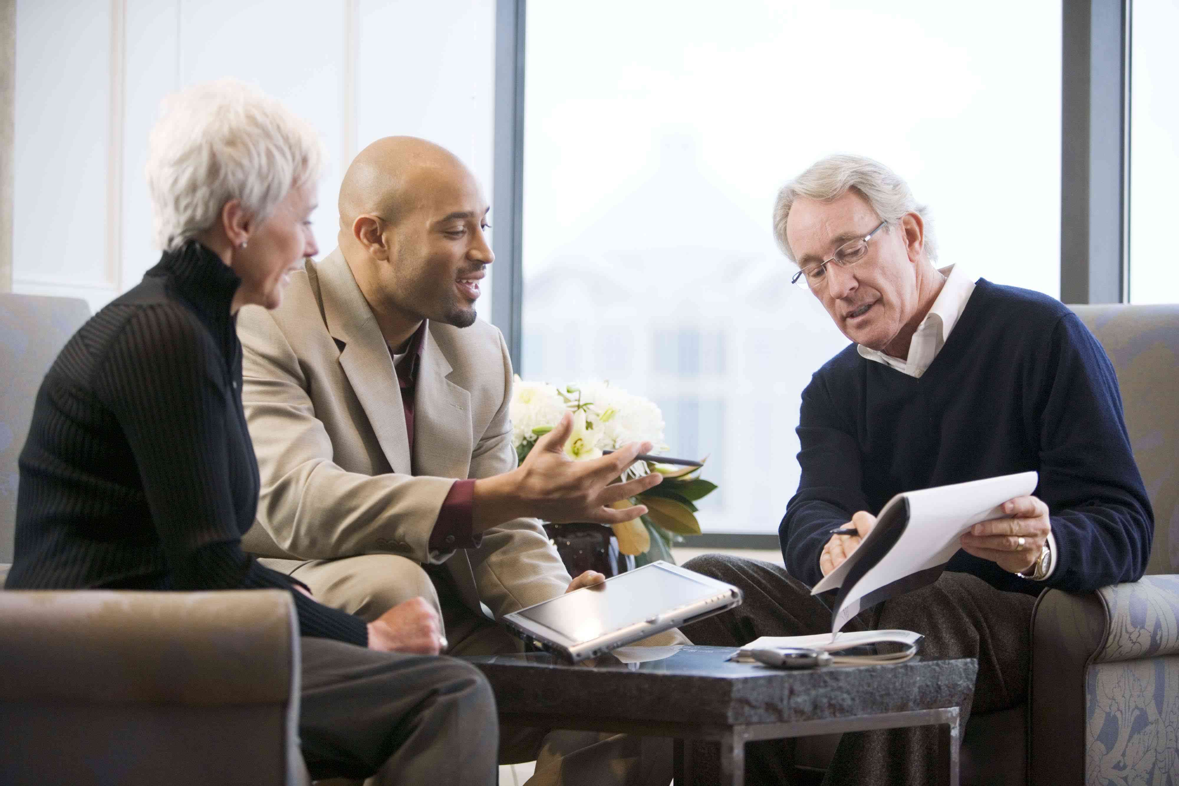 Senior Couple Meeting with Financial Advisor